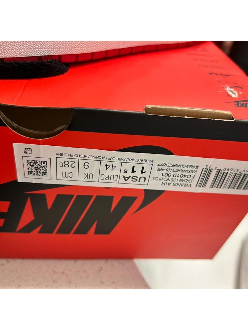 NEW Women's Air Jordan 1 Retro Hi OG ‘Satin Bred’ Hightop Tennis Shoes W/ BAG - Picture 4 of 9